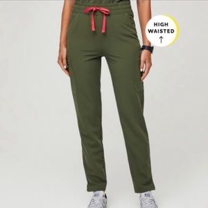 Figs Dark Olive High Waisted Yola Scrub Pants NWT size medium regular